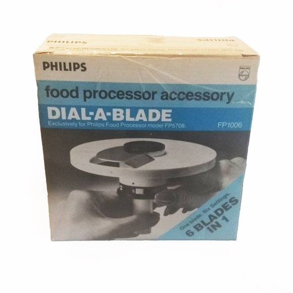 Vintage Phillips Food Processor Accessories-6 Blades in 1-FP1006 - Picture 1 of 15